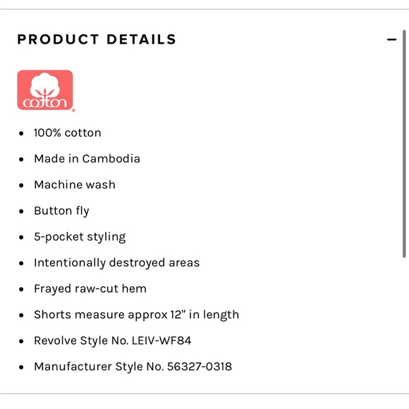 NWT Levi’s 501 Jean Shorts - Picture 9 of 9